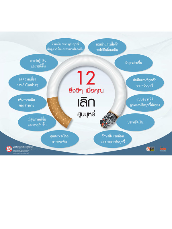 โปสเตอร์ 12 สิ่งดีๆ เมื่อคุณเลิกสูบบุหรี่